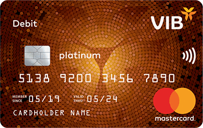 Thẻ ghi nợ quốc tế VIB MasterCard Platinum