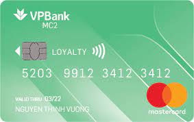 Thẻ ghi nợ quốc tế VPBank MC2 MasterCard