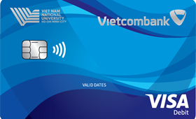 Thẻ ghi nợ quốc tế liên kết Vietcombank Đại học quốc gia Hồ Chí Minh Visa