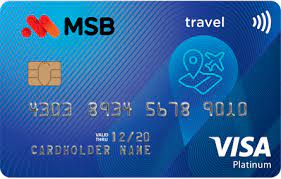 Thẻ tín dụng Du Lịch MSB Visa-finpedia