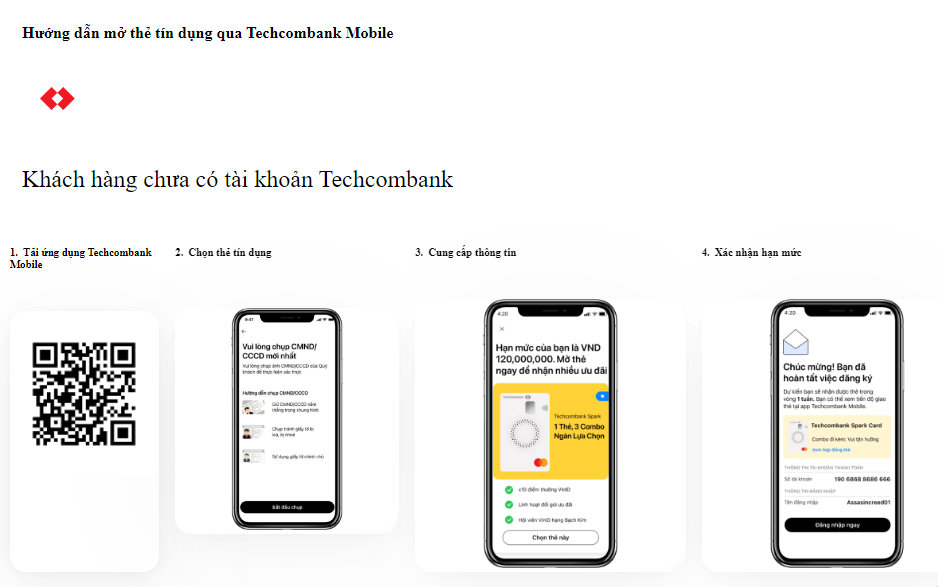 hướng dẫn mở thẻ tín dụng techcombank qua ứng dụng techcombank mobile-finpedia